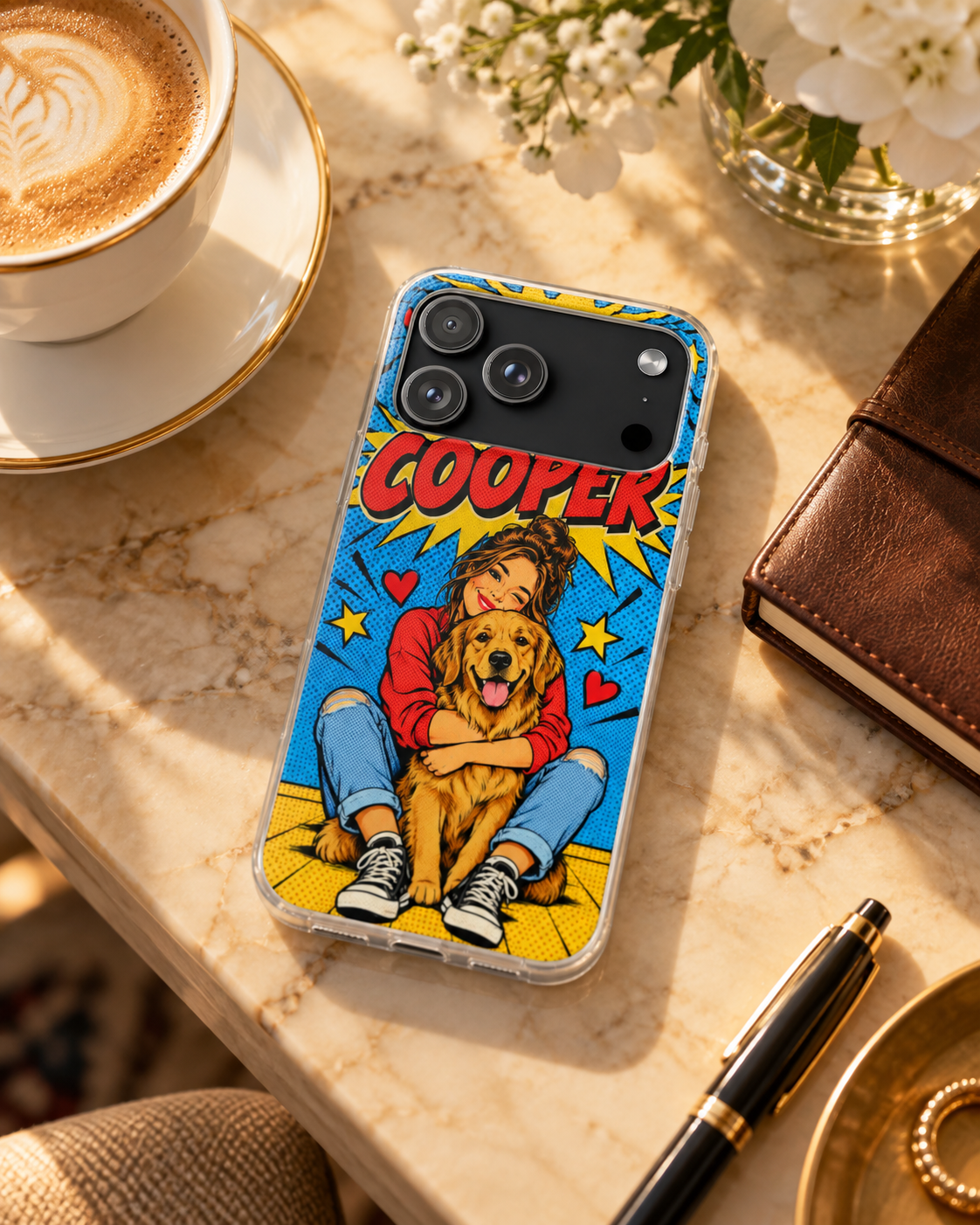 Funda de Celular Transparente Personalizada con tu Mascota — Foto Real o Diseño Ilustrado