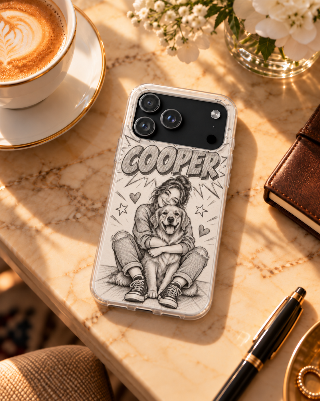 Funda de Celular Transparente Personalizada con tu Mascota — Foto Real o Diseño Ilustrado