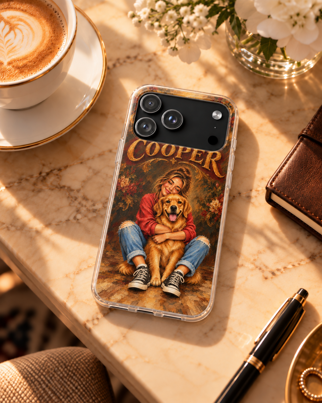 Funda de Celular Transparente Personalizada con tu Mascota — Foto Real o Diseño Ilustrado
