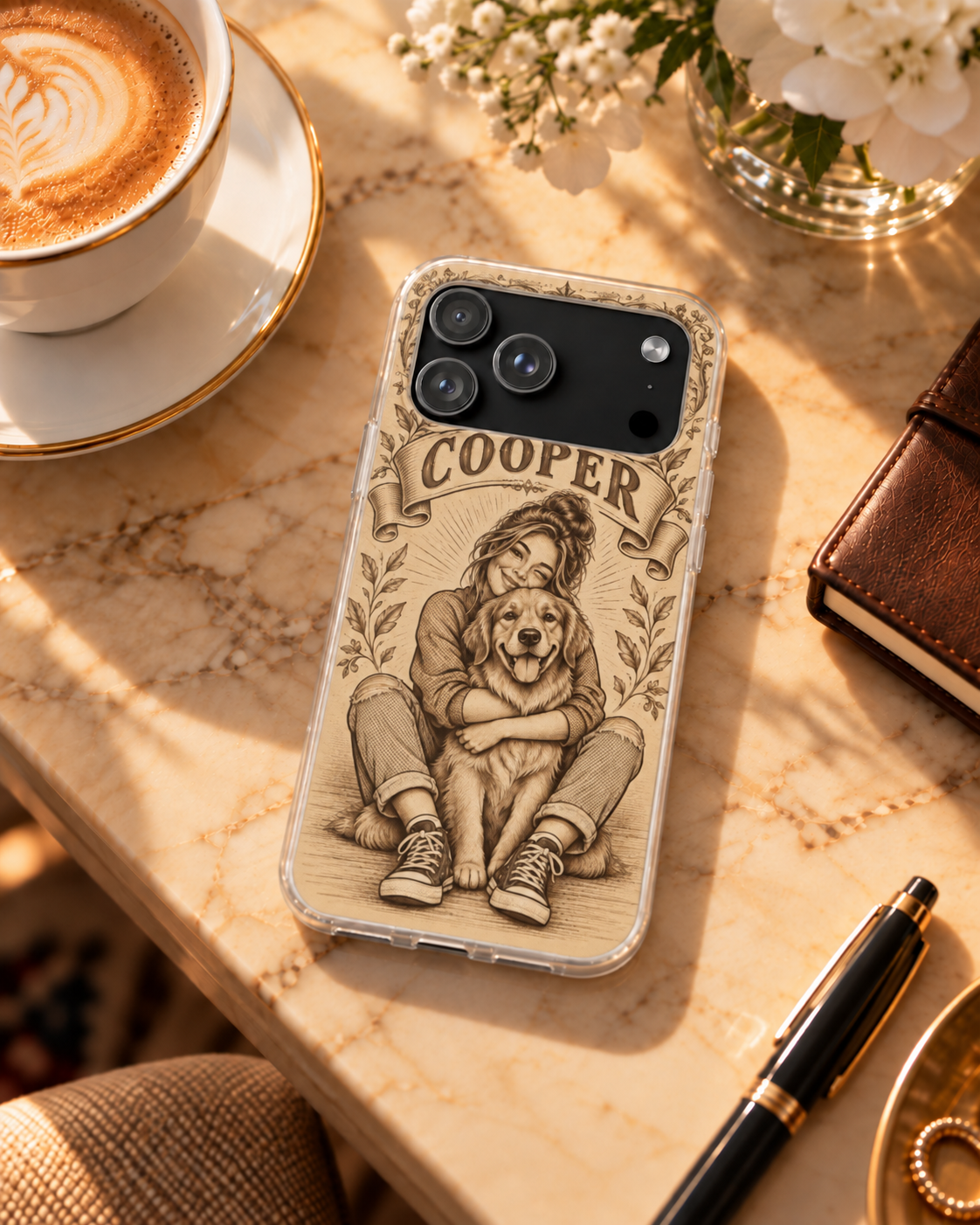 Funda de Celular Transparente Personalizada con tu Mascota — Foto Real o Diseño Ilustrado