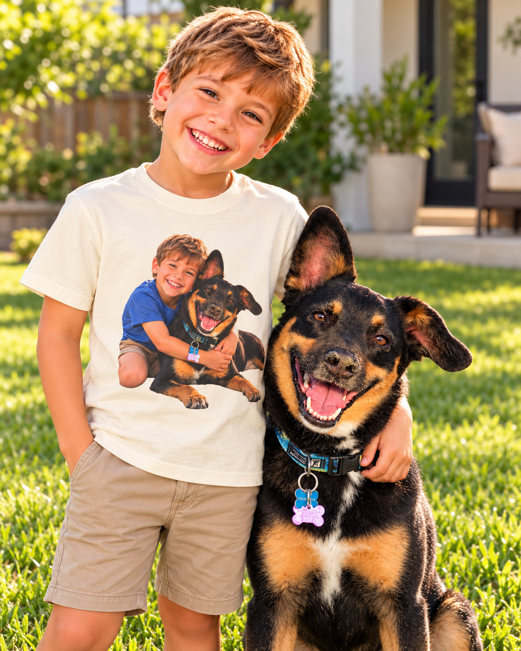 Playera personalizada con foto de mascota - Diesel