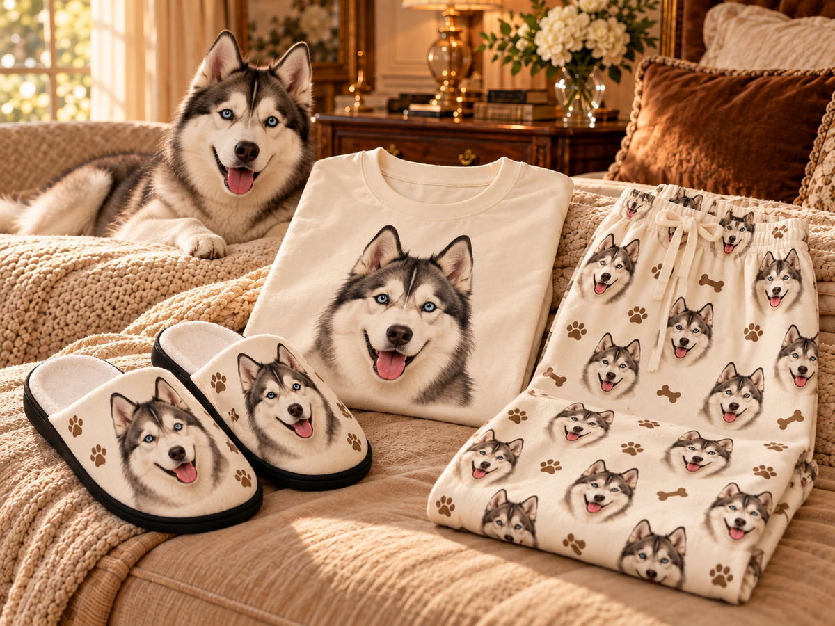 Pack Tarde Tranquila Él - pantuflas, pijama y playera personalizados