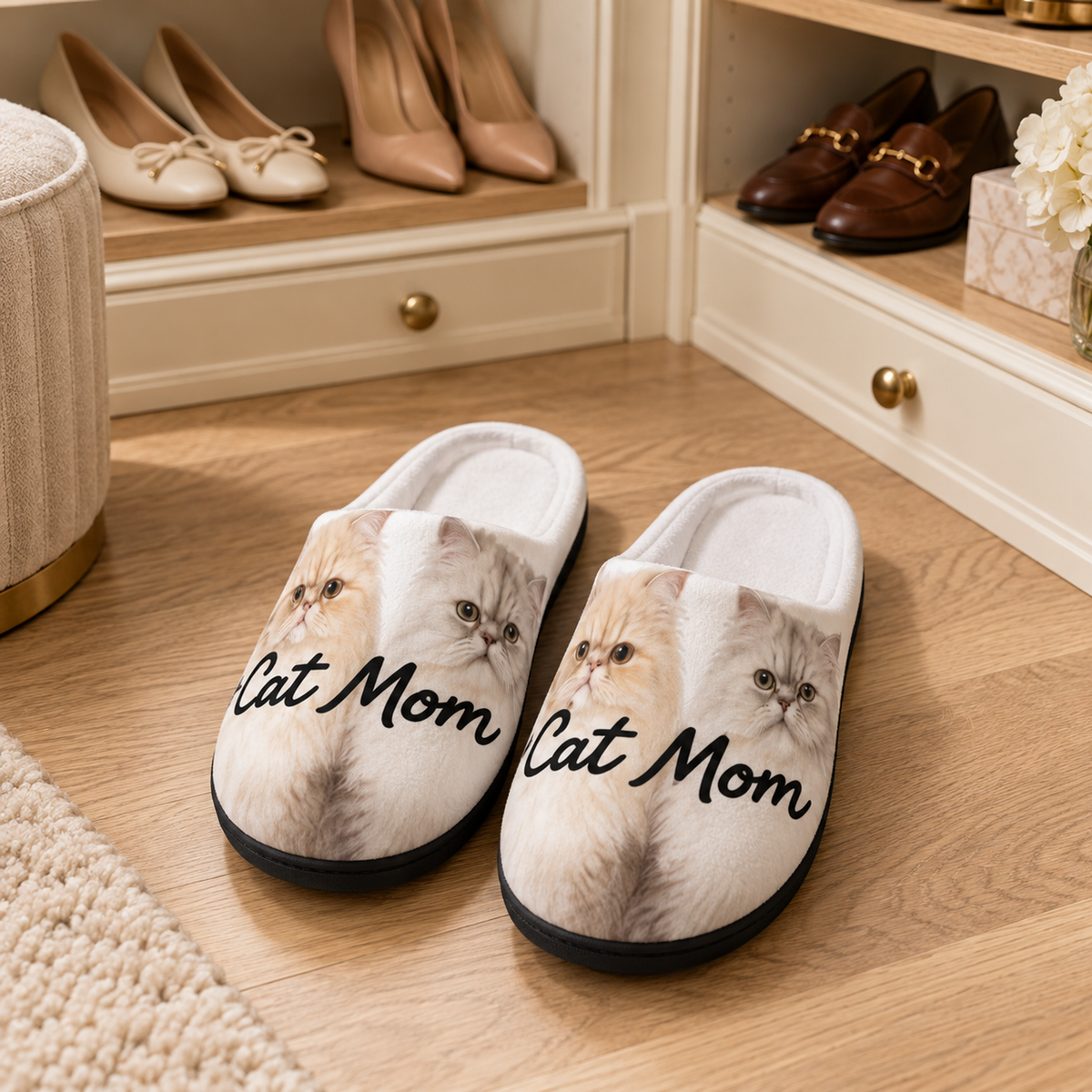 Pantuflas Personalizadas con Foto de tu Mascota — Para Mujer