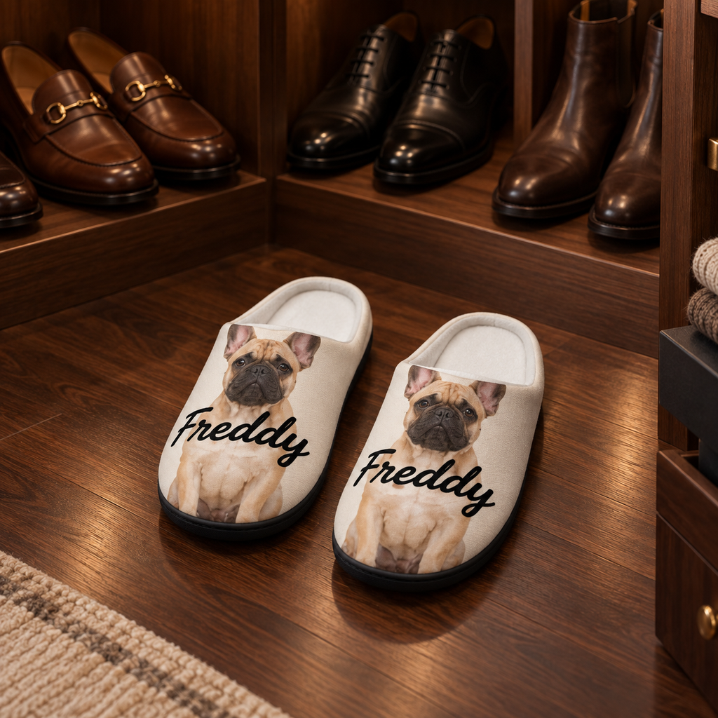 Pantuflas Personalizadas con Foto de tu Mascota — Para Hombre
