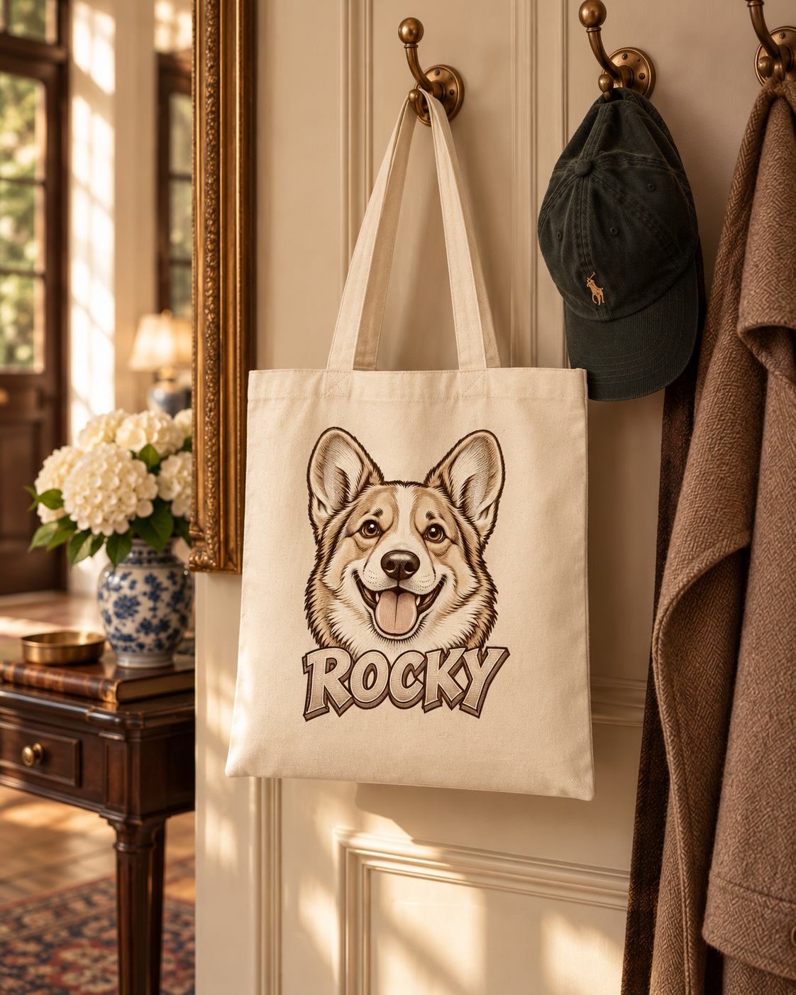 Bolsa Tote Personalizada con el Retrato de tu Mascota — Foto Real o Diseño Ilustrado