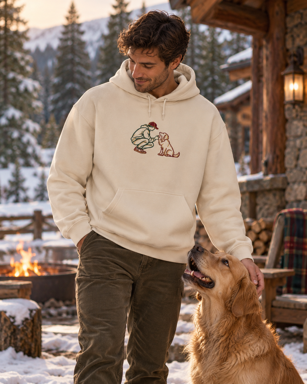 Sudadera Bordada Personalizada de tu Mascota — Retrato en Línea