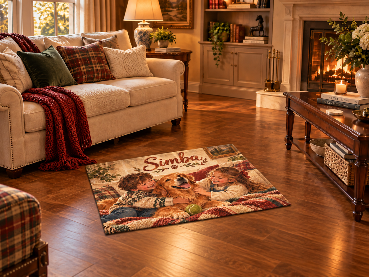 Tapete Decorativo Personalizado para Interiores y Exteriores — con el Nombre de tu Mascota
