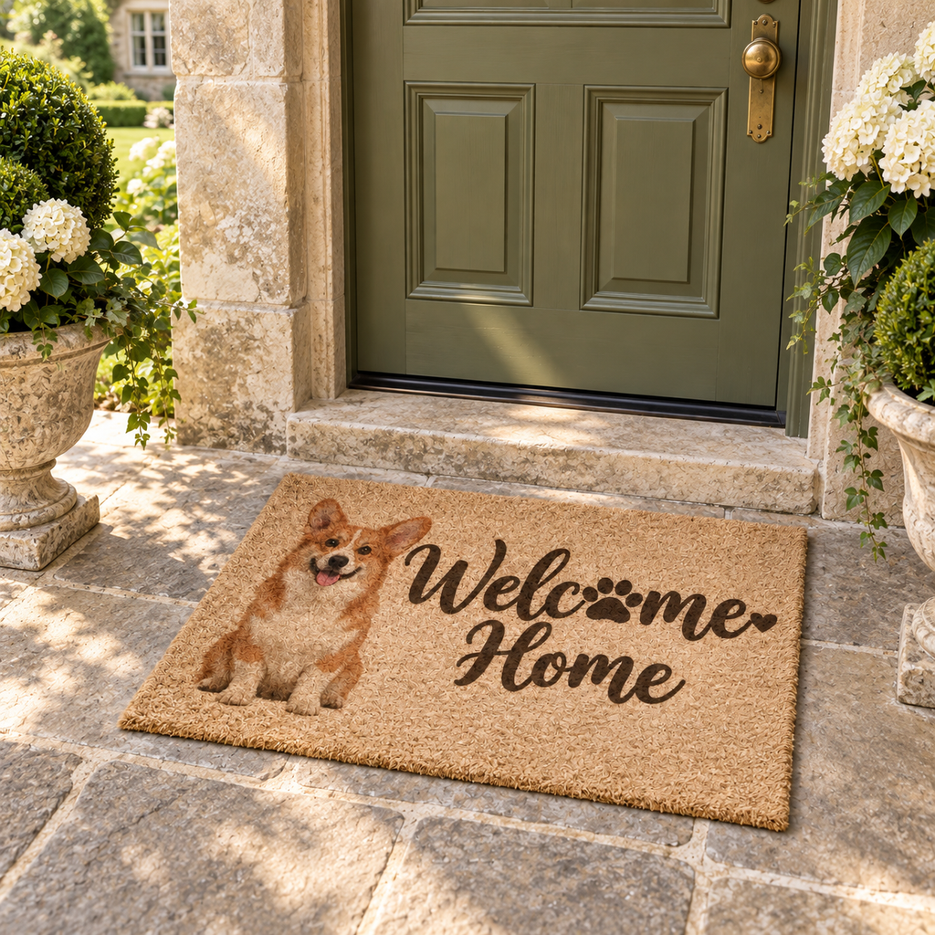 Tapete de Entrada Personalizado con el Retrato de tu Mascota