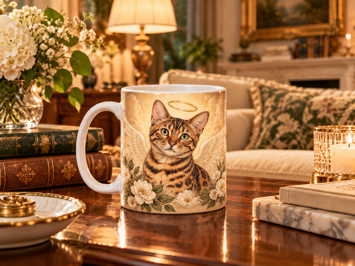 Taza personalizada con foto de mascota - diseño memorial