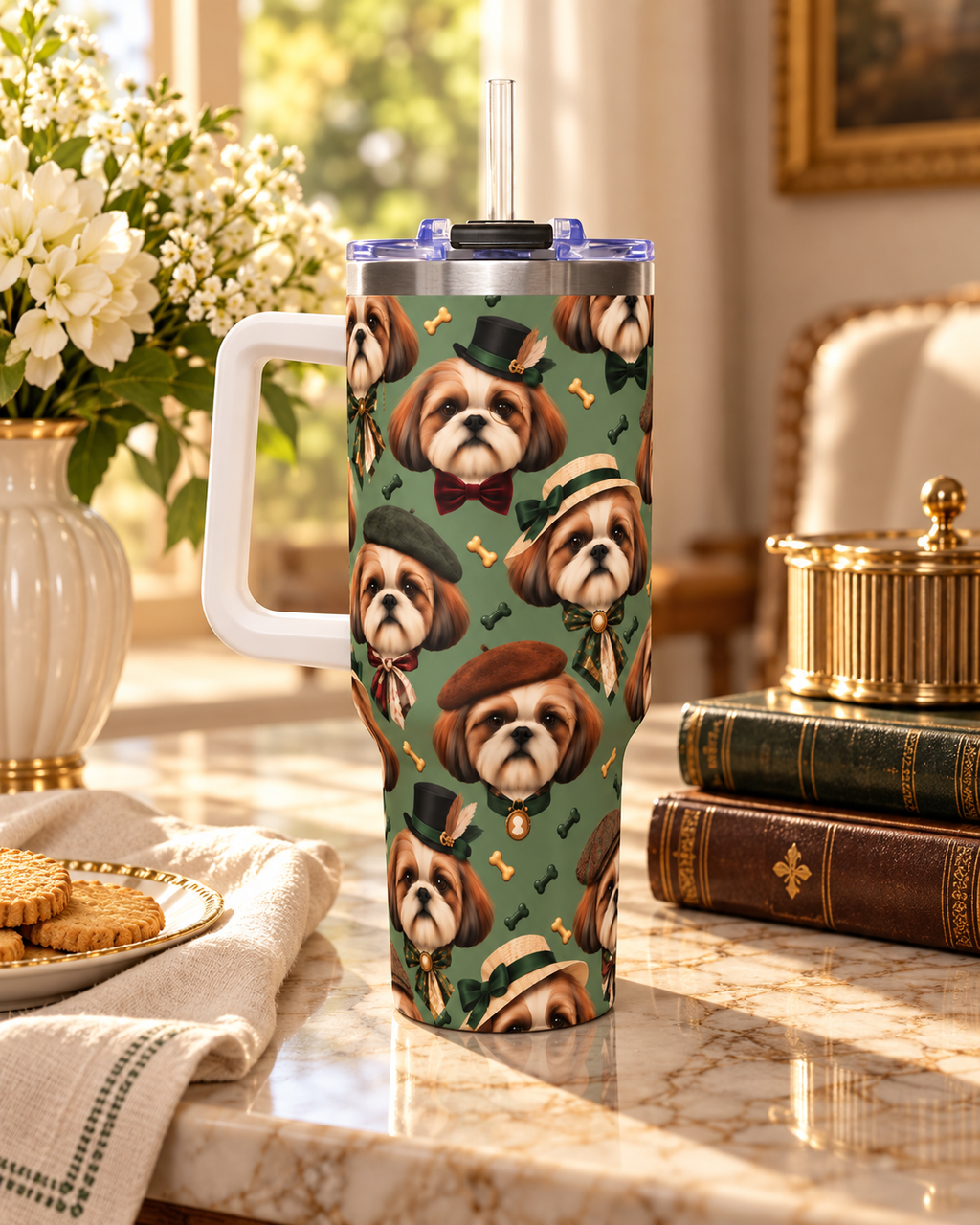 Termo Personalizado con el Retrato de tu Mascota — 40oz