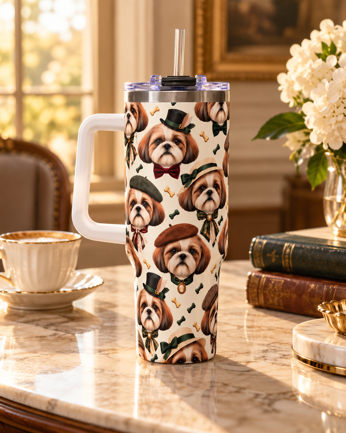 Termo Personalizado con el Retrato de tu Mascota — 40oz