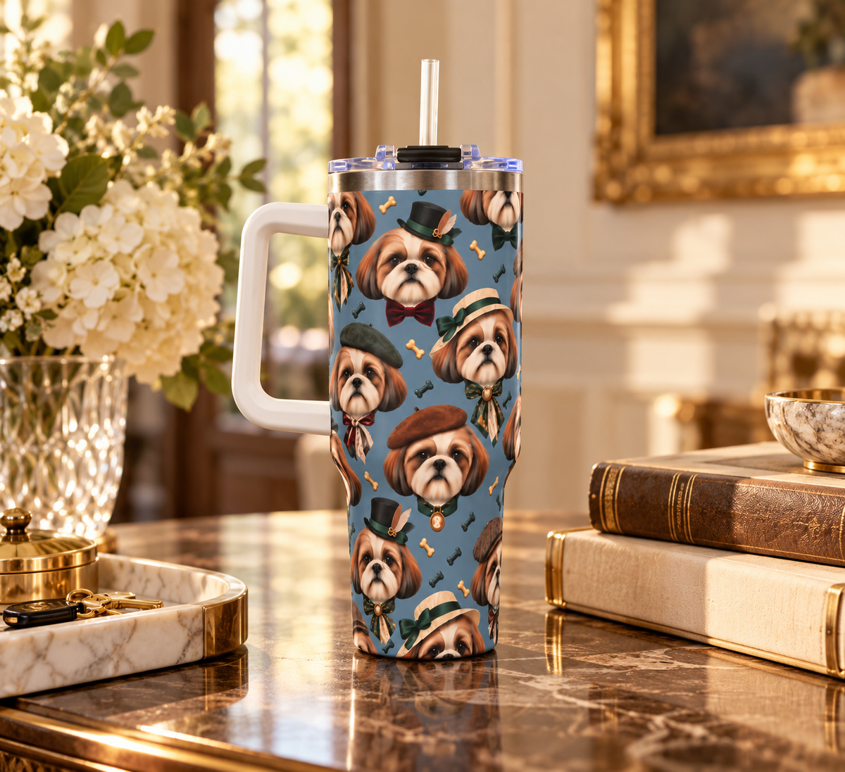 Termo Personalizado con el Retrato de tu Mascota — 40oz