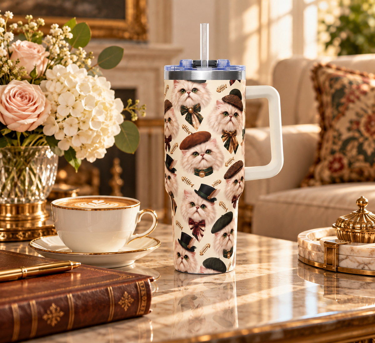 Termo Personalizado con el Retrato de tu Mascota — 40oz