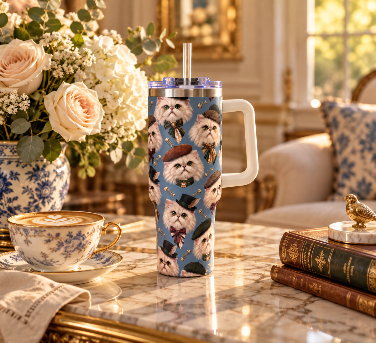 Termo Personalizado con el Retrato de tu Mascota — 40oz